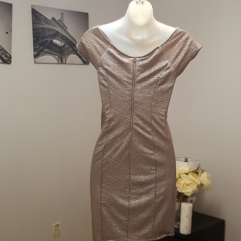 Gold Guess Mini Dress - Picture 2 of 8